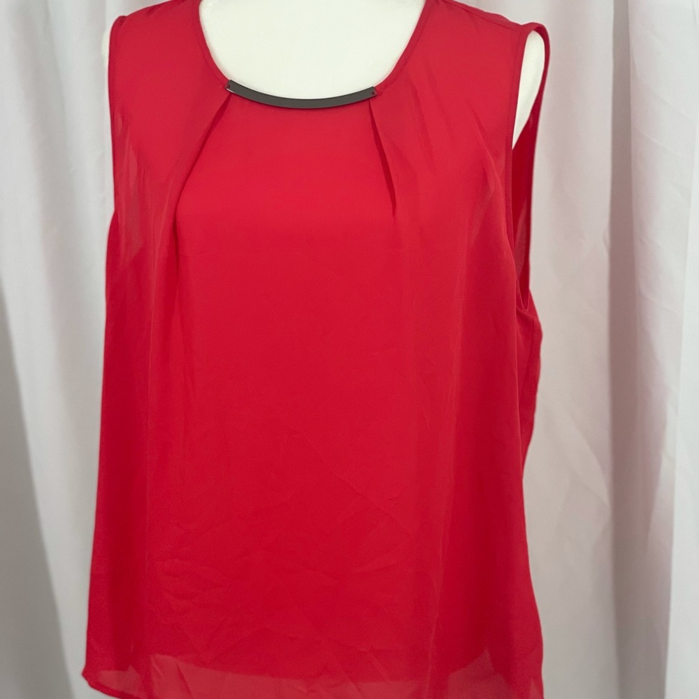 Laundry Shelli Segal Poinsettia red XL sleeveless